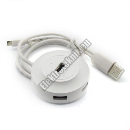 19011 4 portos OTG képes USB HUB, fehér