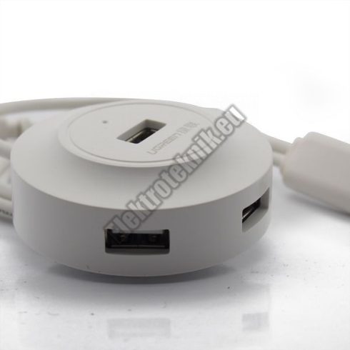19011 4 portos OTG képes USB HUB, fehér
