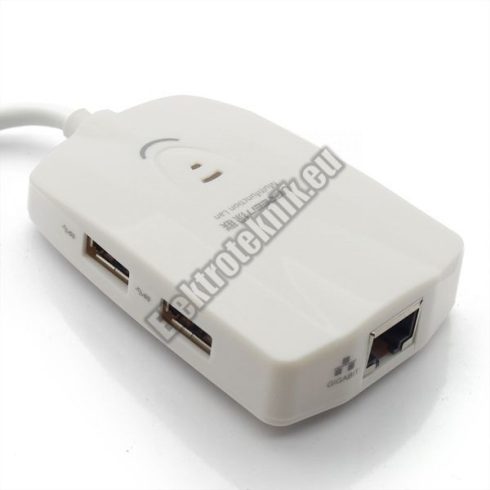 19063 USB 2.0 hálózati adapter és 3 portos USB HUB