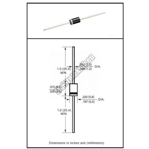 1N5408 Dióda 3A/1000V