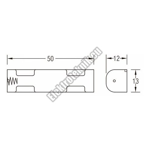2067L Egyes AAA elem tartó 