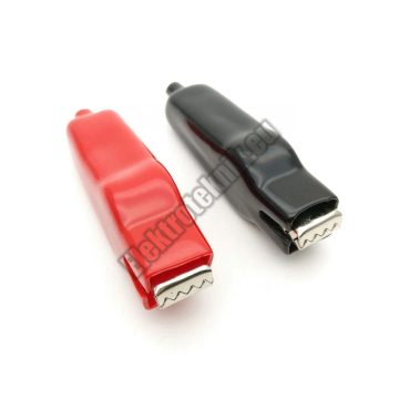 2094 Szigetelt akku csipesz, piros-fekete párban