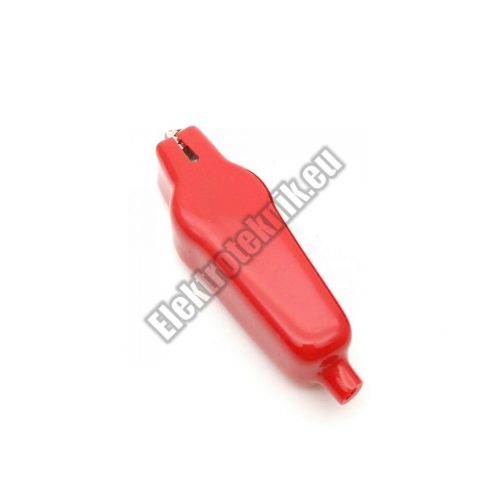 2094R Szigetelt akku csipesz, piros