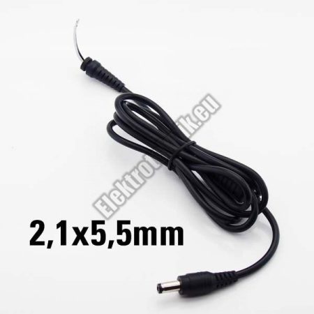 2134 5,5/2,1/11mm DC dugóval szerelt kábel.