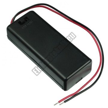 2148L 2-es AA elemtartó beépített kapcsolóval 