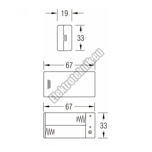 2148L 2-es AA elemtartó beépített kapcsolóval 