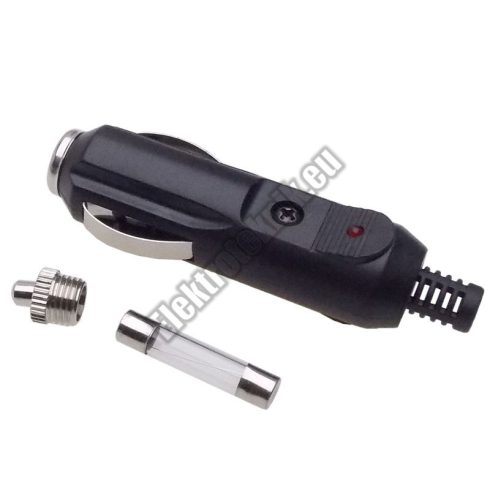 2157D Szivargyújtó dugó piros LED (10A) 