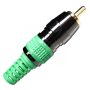 2577 RCA aranyozott dugó zöld törésgátlóval