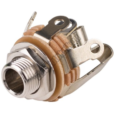 4048 6,3mm sztereo jack aljzat beépíthető kapcsolós