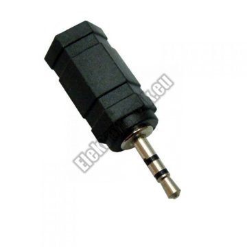 4115 2,5mm sztereó jack dugó-3,5mm szt. jack aljzat 		