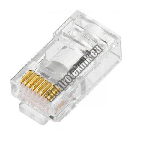 5003A EZ-RJ45 moduláris dugó átmenő 8P8C CAT5e UTP tömör erű kábelre