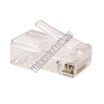   5003B RJ45 moduláris dugó 8P8C CAT5e UTP sodrott, tömör erű kábelre