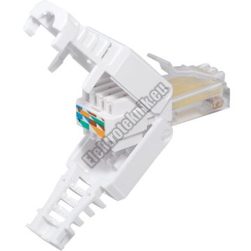   5003C RJ45 szerszám nélkül szerelhető moduláris dugó 8P8C CAT5e UTP tömör erű kábelre