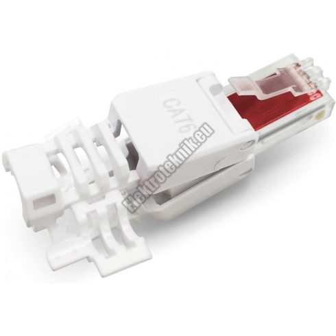 5003D RJ45 szerszám nélkül szerelhető moduláris dugó 8P8C CAT6, CAT7 UTP tömör erű kábelre