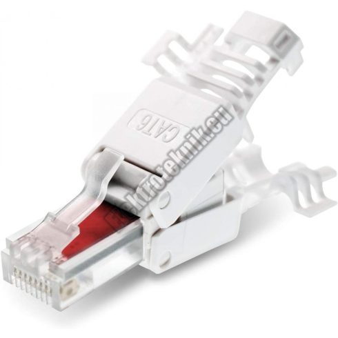 5003D RJ45 szerszám nélkül szerelhető moduláris dugó 8P8C CAT6, CAT7 UTP tömör erű kábelre