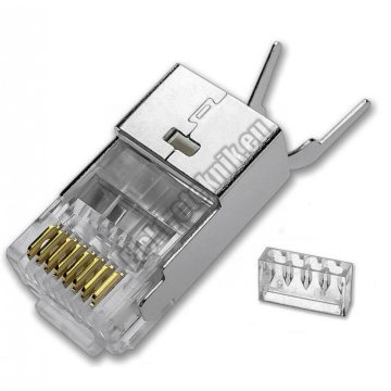   5003K RJ45 moduláris dugó 8P8C CAT7 FTP, STP, SFTP tömör erű kábelre