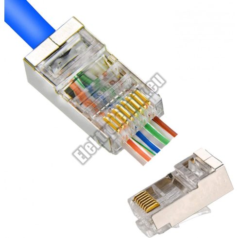 5003S EZ-RJ45 moduláris dugó 8P8C CAT6 FTP tömör erű kábelre