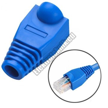 5053BL Törésgátló RJ45 moduláris dugóhoz, kék