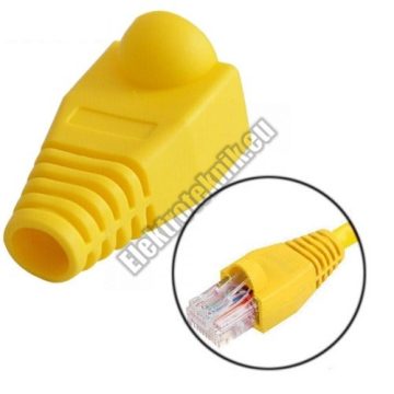 5053YE Törésgátló RJ45 moduláris dugóhoz, sárga