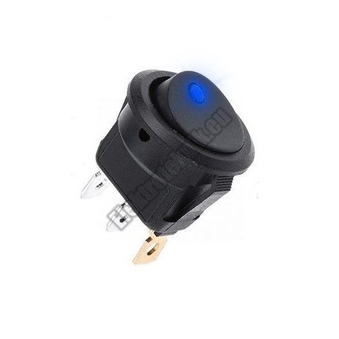  5430BL 1ák.3p.2áll.Billenő kapcsoló.12V/16A.Kék LED világítással. 		