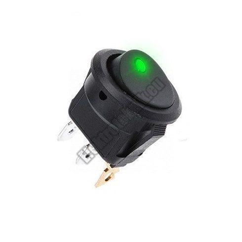 5430GR 1ák.3p.2áll.Billenő kapcsoló.12V/16A.Zöld LED világítással.