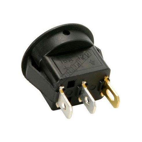  5430WH 1ák.3p.2áll.Billenő kapcsoló.12V/16A.Fehér LED világítással. 		