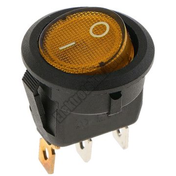   5431YE 1ák.3p.2áll.Világító billenő kapcsoló.12V/16A.Sárga világítással. 