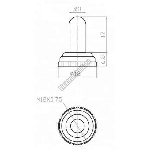 5484F Kapcsolóra vízmentes sapka