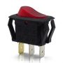  54916 1ák.3p.2áll.Világító billenő kapcsoló.250V/10A.Piros világítással.