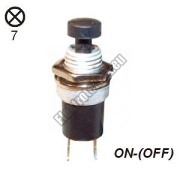 5504 1ák.2p.Nyomógomb nyitó.250V/1A.ON-(OFF).