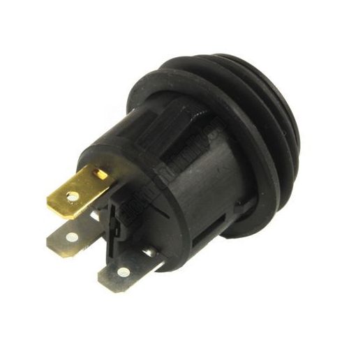5517 1ák.3p.Világító vízálló nyomókapcsoló piros világítással 12V/20A.ON-OFF. 