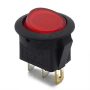   5551RD 1ák.3p.2áll.Világító billenő kapcsoló.12V/16A.Piros világítással.