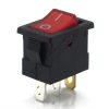 5564B 1ák.3p.2áll.Világító billenő kapcsoló.250V/6.5A.Piros világítással.