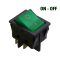   5588-C 2ák.4p.2áll.Világító billenő kapcsoló.250V/15A.Zöld világítással.