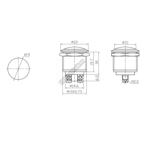 5693IP66 Vandálbiztos nyomógomb IP66.