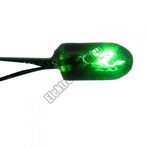 5770 3x7mm 12V-os izzó zöld