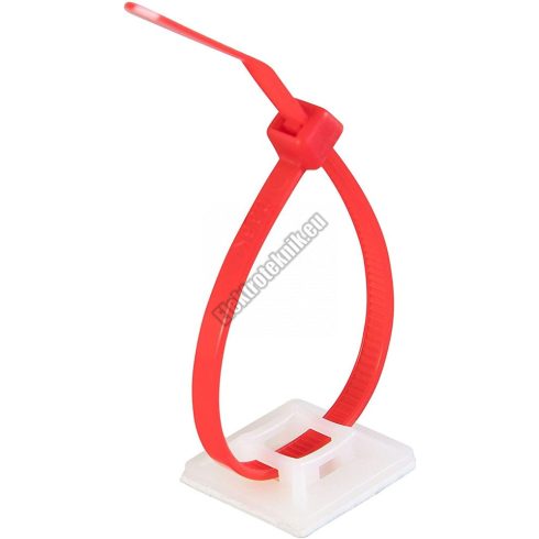 58345WH Csavarozható, öntapadós kábelkötegelő talp