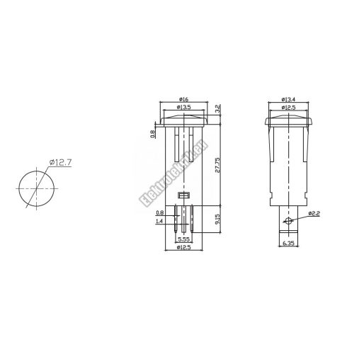 6001OR 12V Jelzőlámpa narancssárga