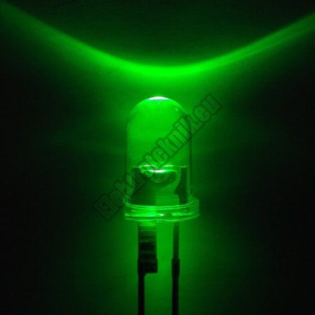6006 5mm zöld LED.