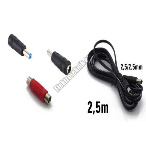7600Sz DC dugókkal szerelt kábel + adapterek