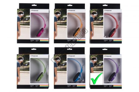 80180PE Fejhallgató, POLAROID lila 