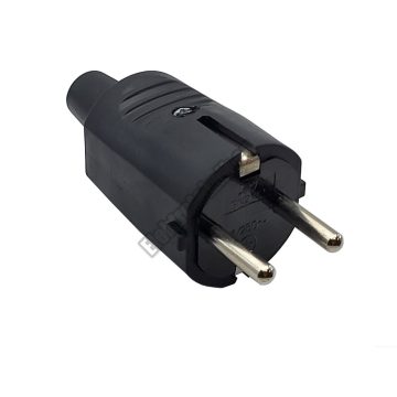 8550-04 Földelt hálózati lengő dugó gumírozott 250V.