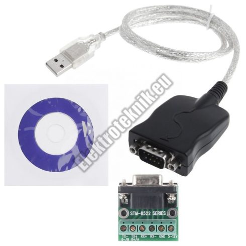 92991 USB 2.0 - RS232/485 Adapter Kábel, Hossz: 60cm