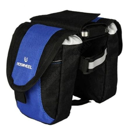 93293BL Kerékpáros nyeregtáska, két részes, kék