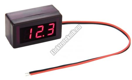 93316RD  Mini digitális feszültségmérő piros 1.7-25V (2 vezetékes) 