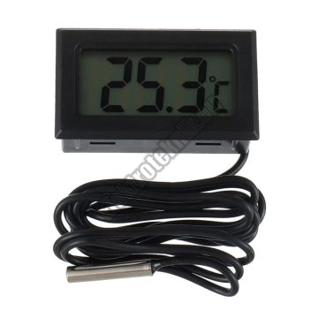 D002BK LCD mini hőmérő fekete