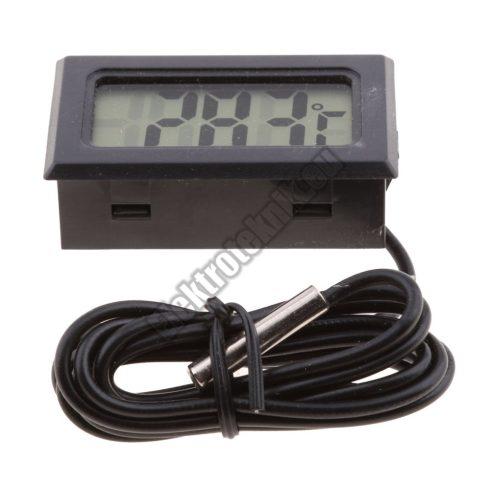 D002BK LCD mini hőmérő fekete