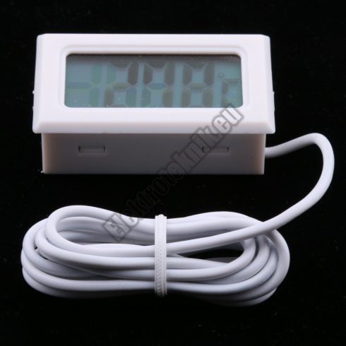 D002WH LCD mini hőmérő fehér