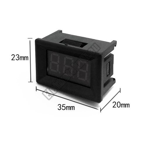 D008GR Mini digitális feszültségmérő zöld 0-99.9V (3 vezetékes)