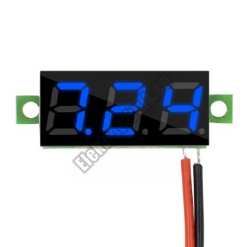  D009BL Mini digitális feszültségmérő kék 3-30V (2 vezetékes)